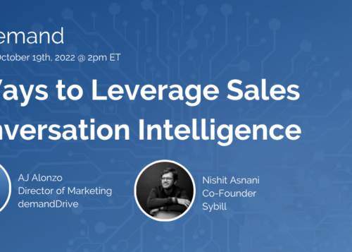 Webinar on 3 Ways to Leverage Sales Conversation Intelligence with AJ Alonzo and Nishit Asnani